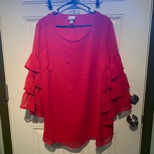 Ruffle sleeve blouse